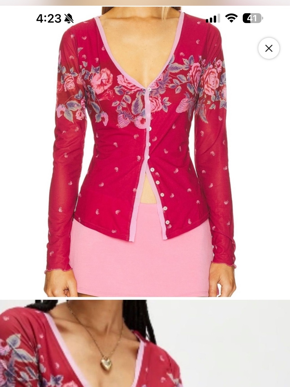 Free People Homegrown Mesh Cardi #065